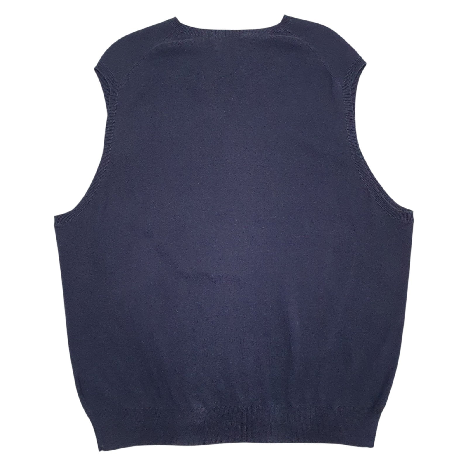 Mens Navy Polo Ralph Lauren Pima Gilet Jumper
