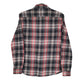 Mens Grey Natural Story Flannel Plaid  Shirt