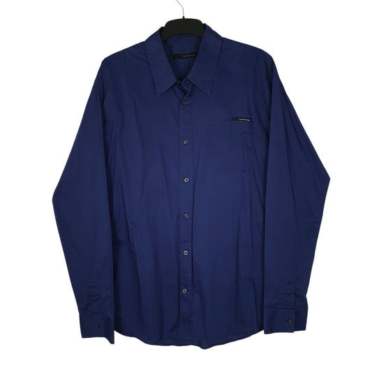 Mens Navy Calvin Klein  Long Sleeve Shirt