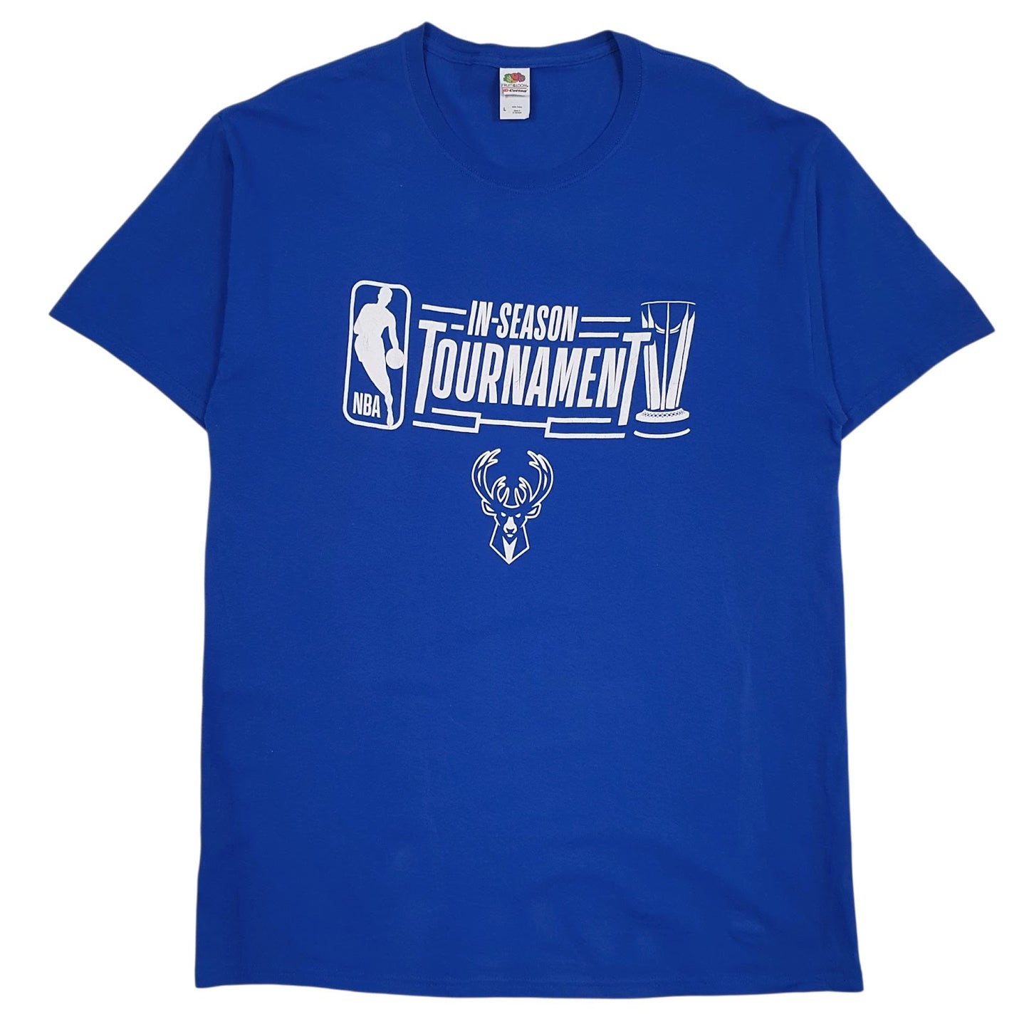 Mens Blue Fruit Of The Loom NBA Short Sleeve T Shirt