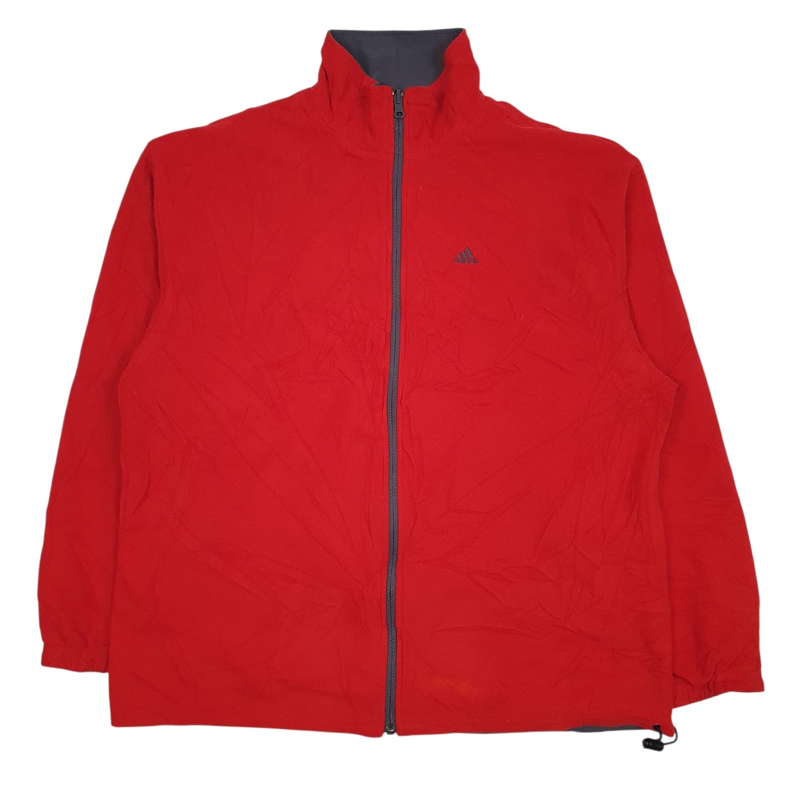 Mens Grey Adidas Vintage 90s Reversable Full Zip Coat