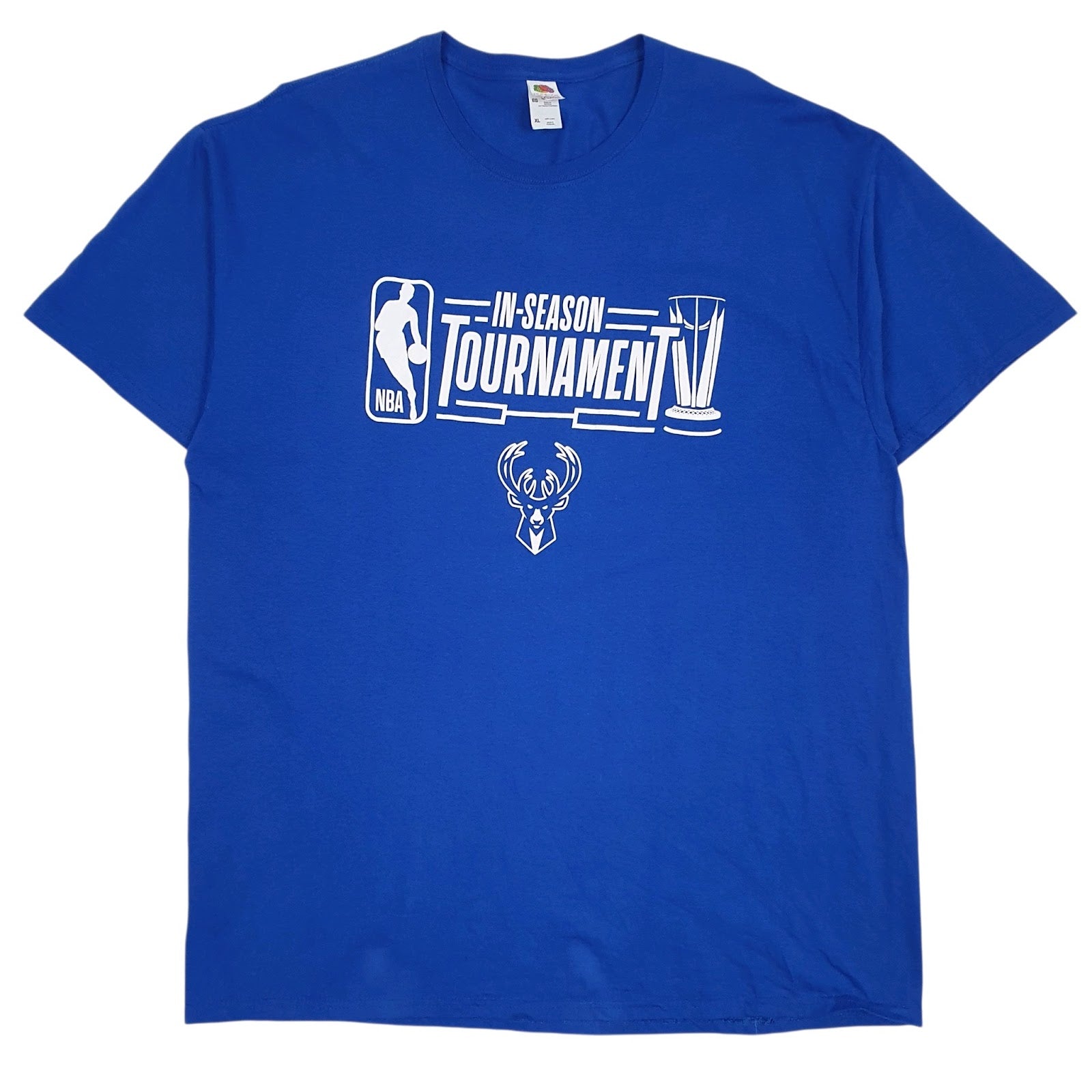 Mens Blue Fruit Of The Loom NBA Short Sleeve T Shirt