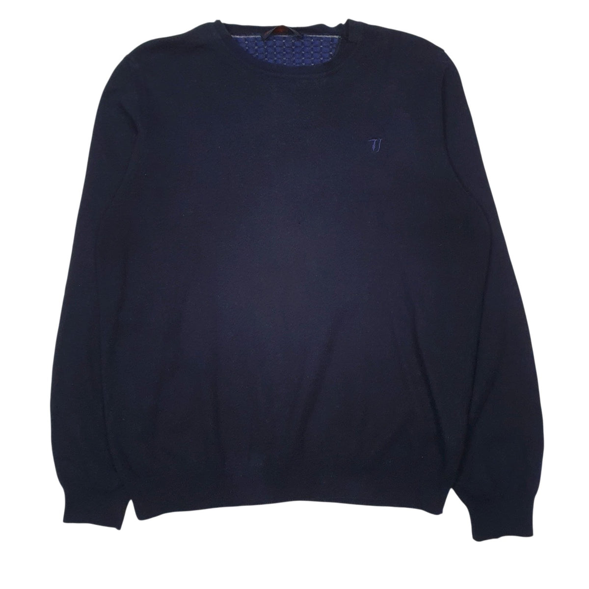Mens Navy Trussardi  Crewneck Jumper