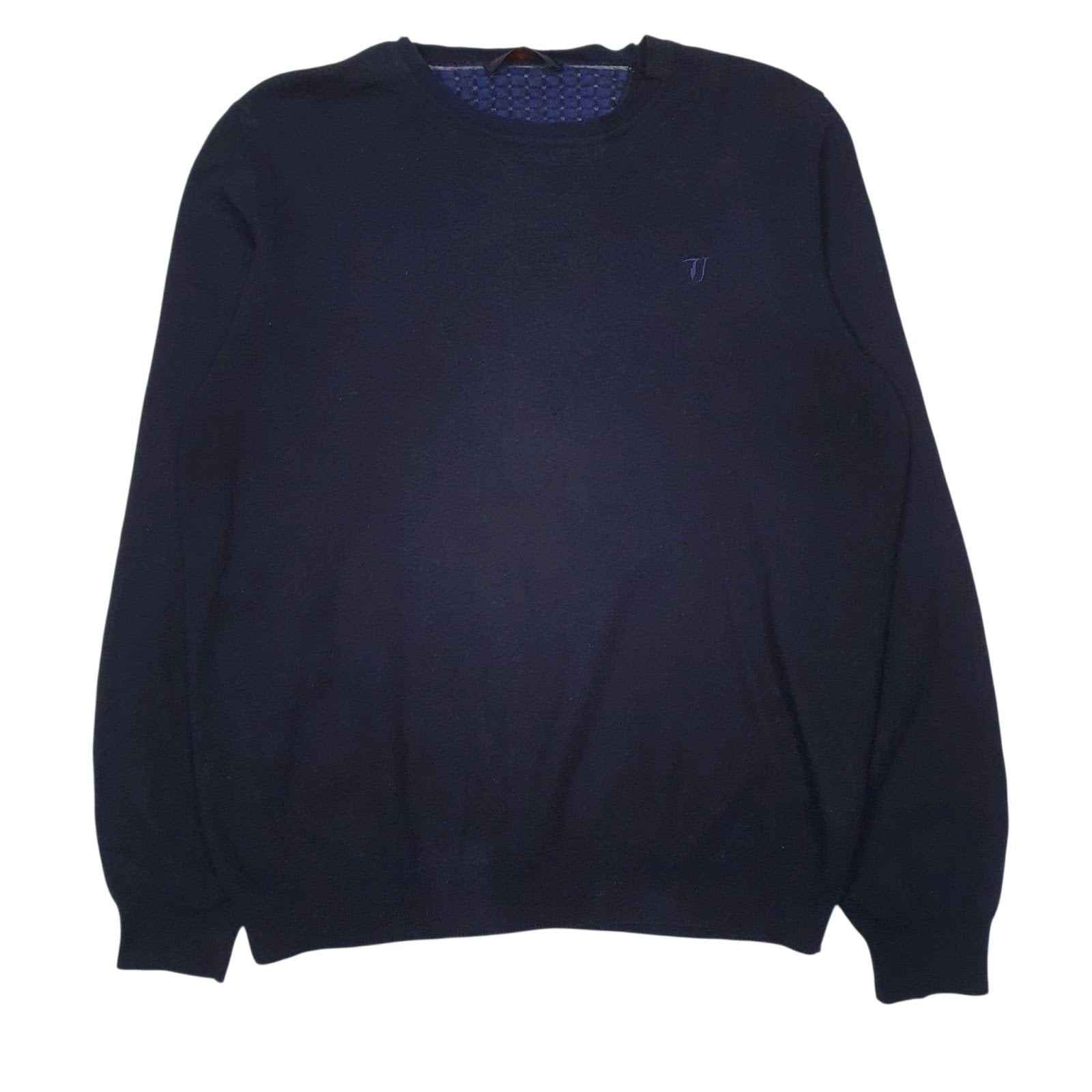 Mens Navy Trussardi  Crewneck Jumper