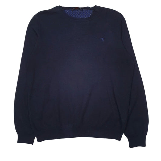 Mens Navy Trussardi  Crewneck Jumper