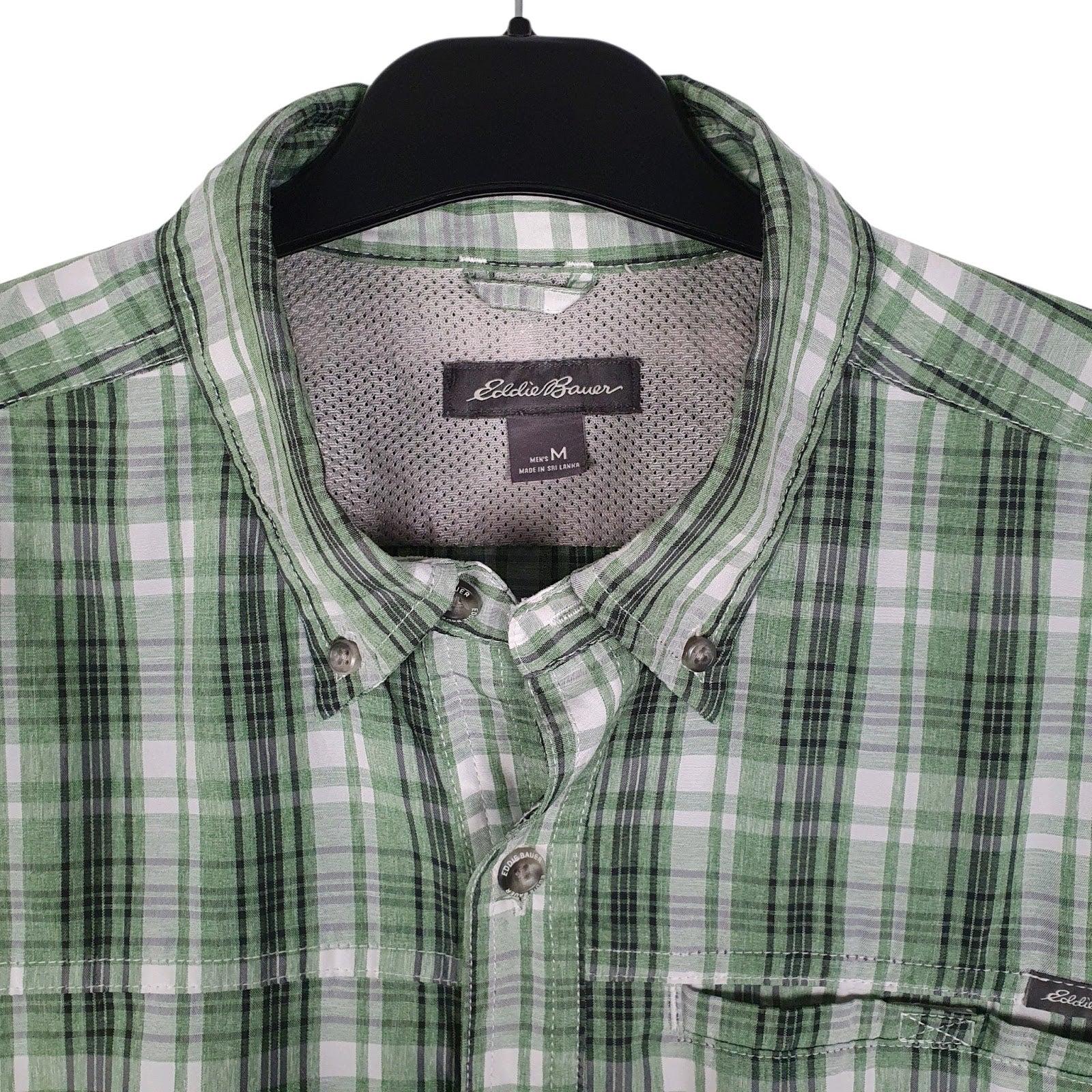 Mens Green Eddie Bauer Hiking Walking  Shirt