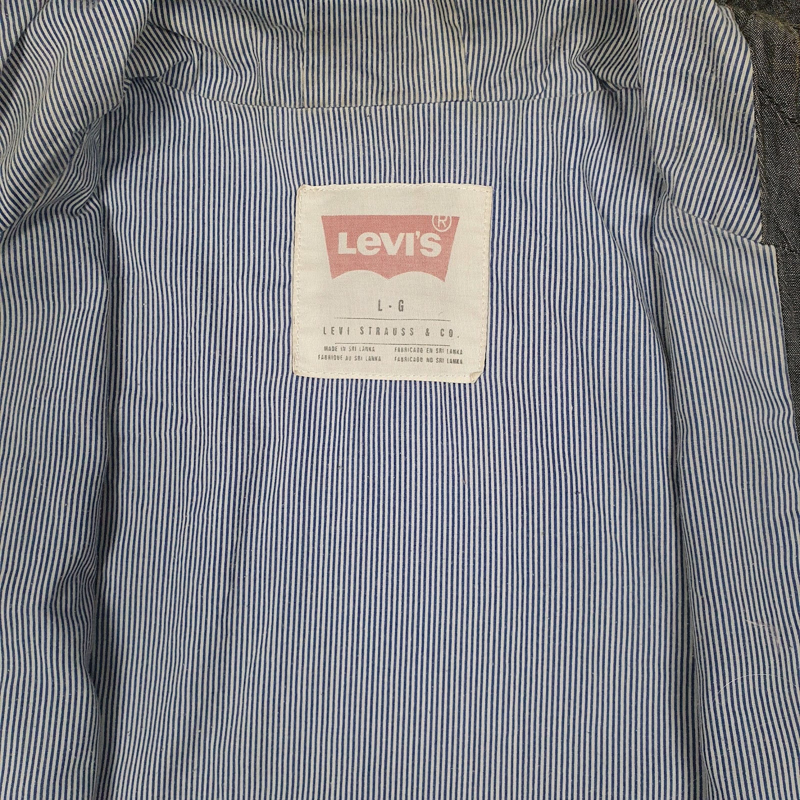 Mens Grey Levis Hoodie  Coat
