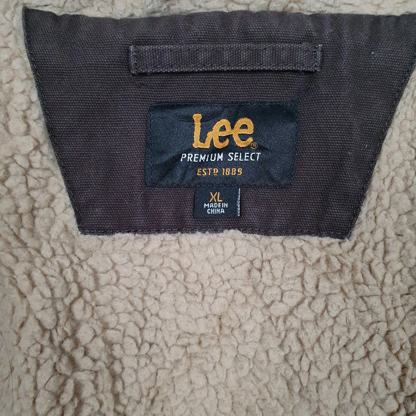 Mens Brown Lee Sherpa Lined  Coat