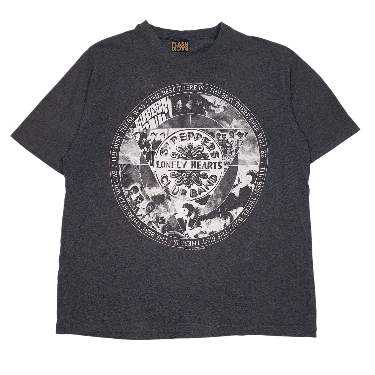 Mens Grey Flash Back  Short Sleeve T Shirt