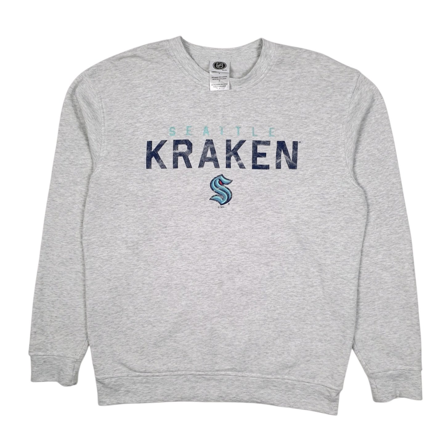 Mens Grey NHL Seattle Kraken Crewneck Jumper