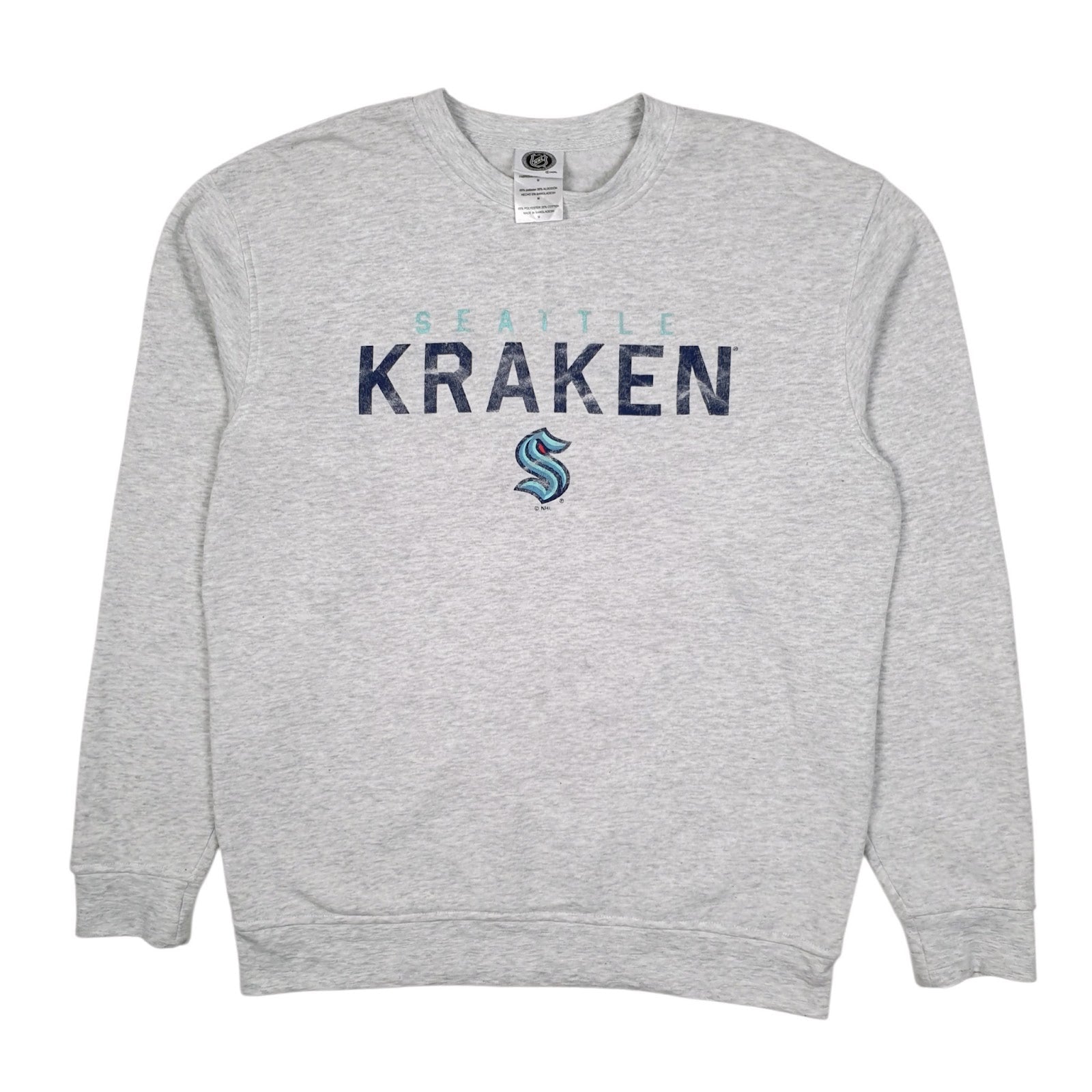 Mens Grey NHL Seattle Kraken Crewneck Jumper