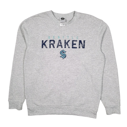 Mens Grey NHL Seattle Kraken Crewneck Jumper