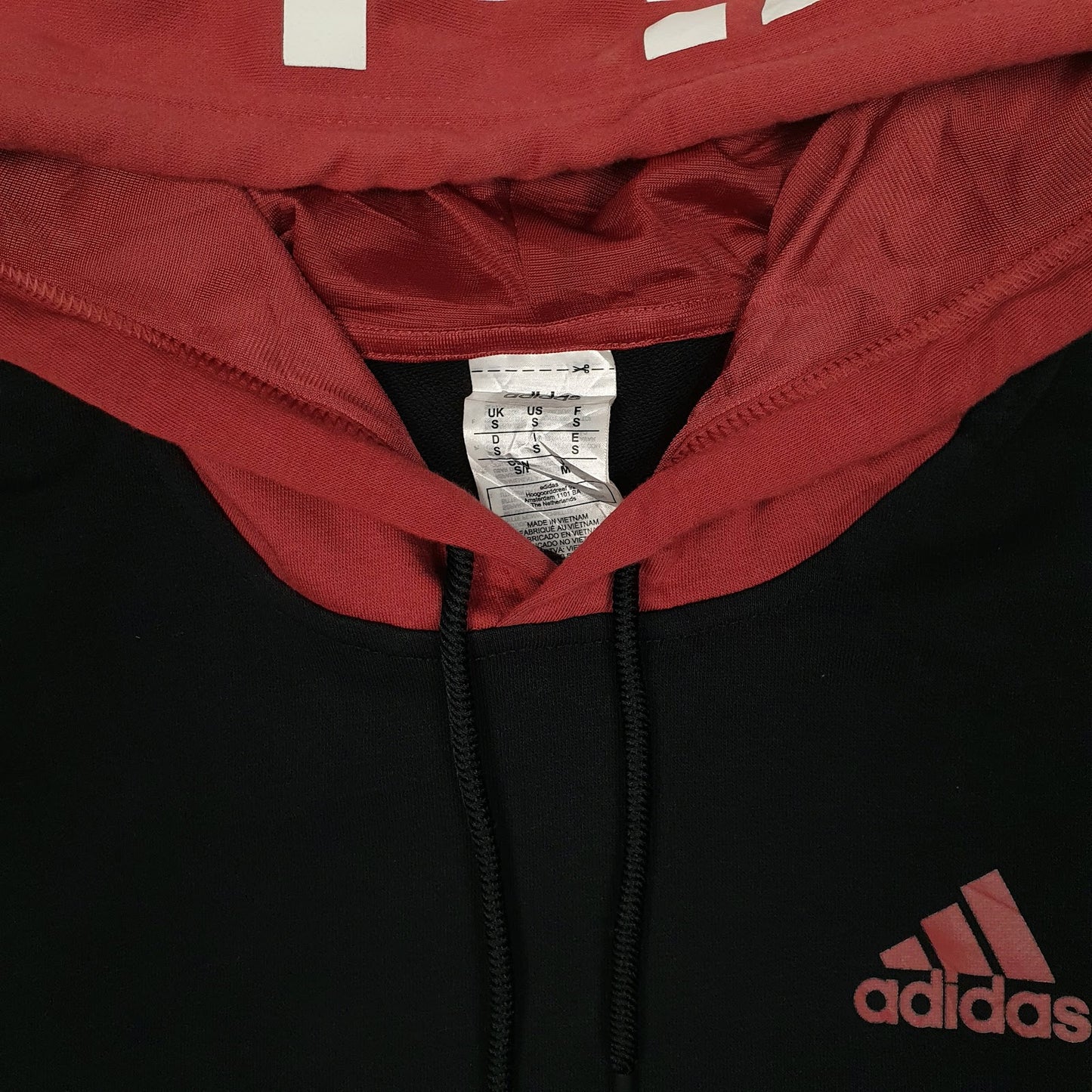 Mens Red Adidas Lightweight Hoodie Jumper
