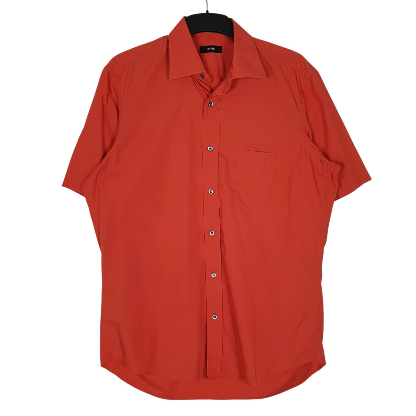 Mens Orange Hugo Boss  Short Sleeve Shirt
