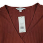 Womens Brown Miss Selfridge Blouse Full Zip T Shirt