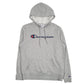 Mens Grey Champion Spellout Hoodie Jumper