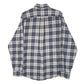 Mens White Lands Ends Flannel  Shirt