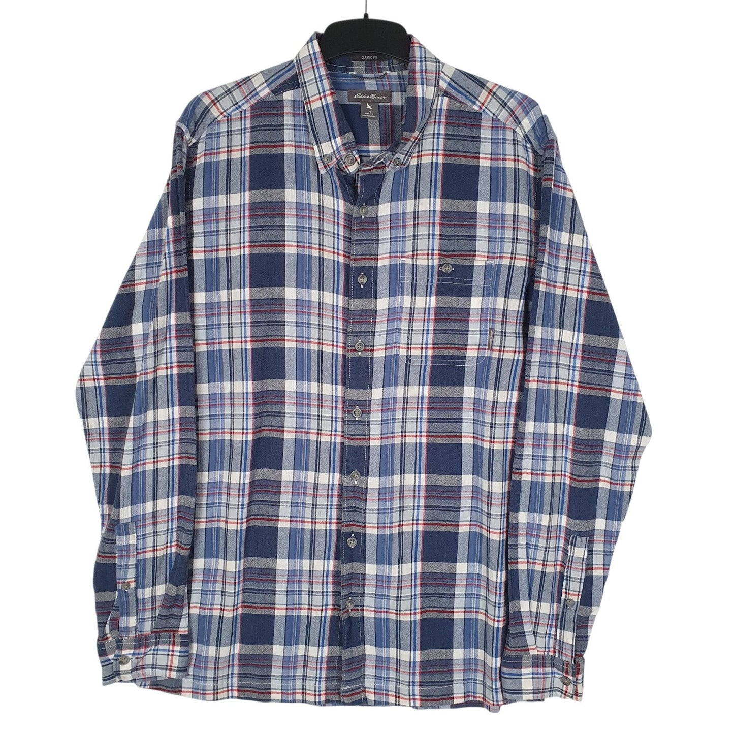 Mens Blue Eddie Bauer  Long Sleeve Shirt