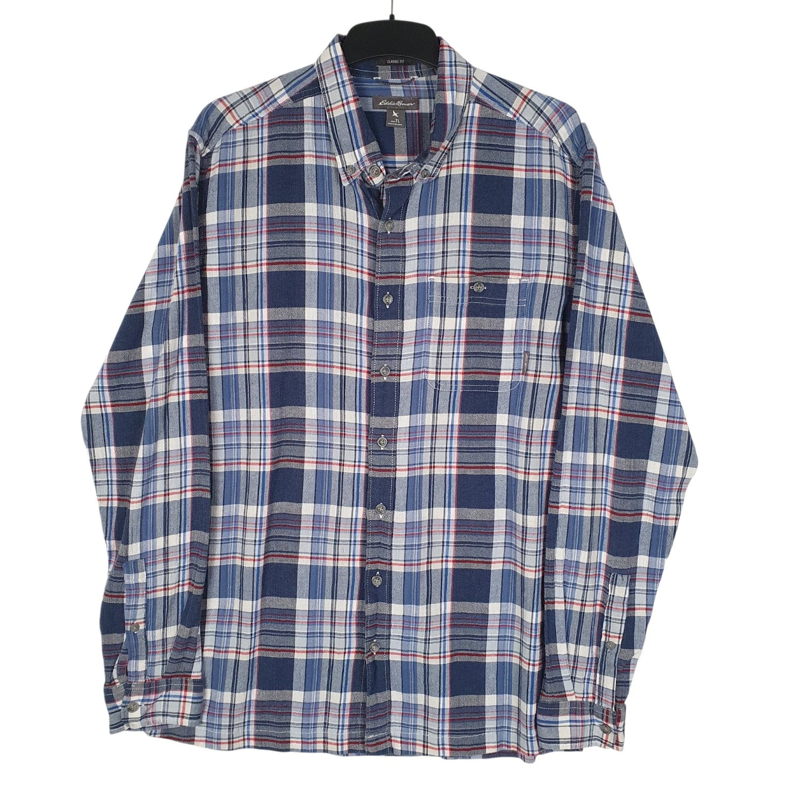 Mens Blue Eddie Bauer  Long Sleeve Shirt