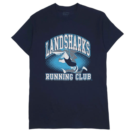 Mens Navy Gildan Landsharks Running Club Short Sleeve T Shirt