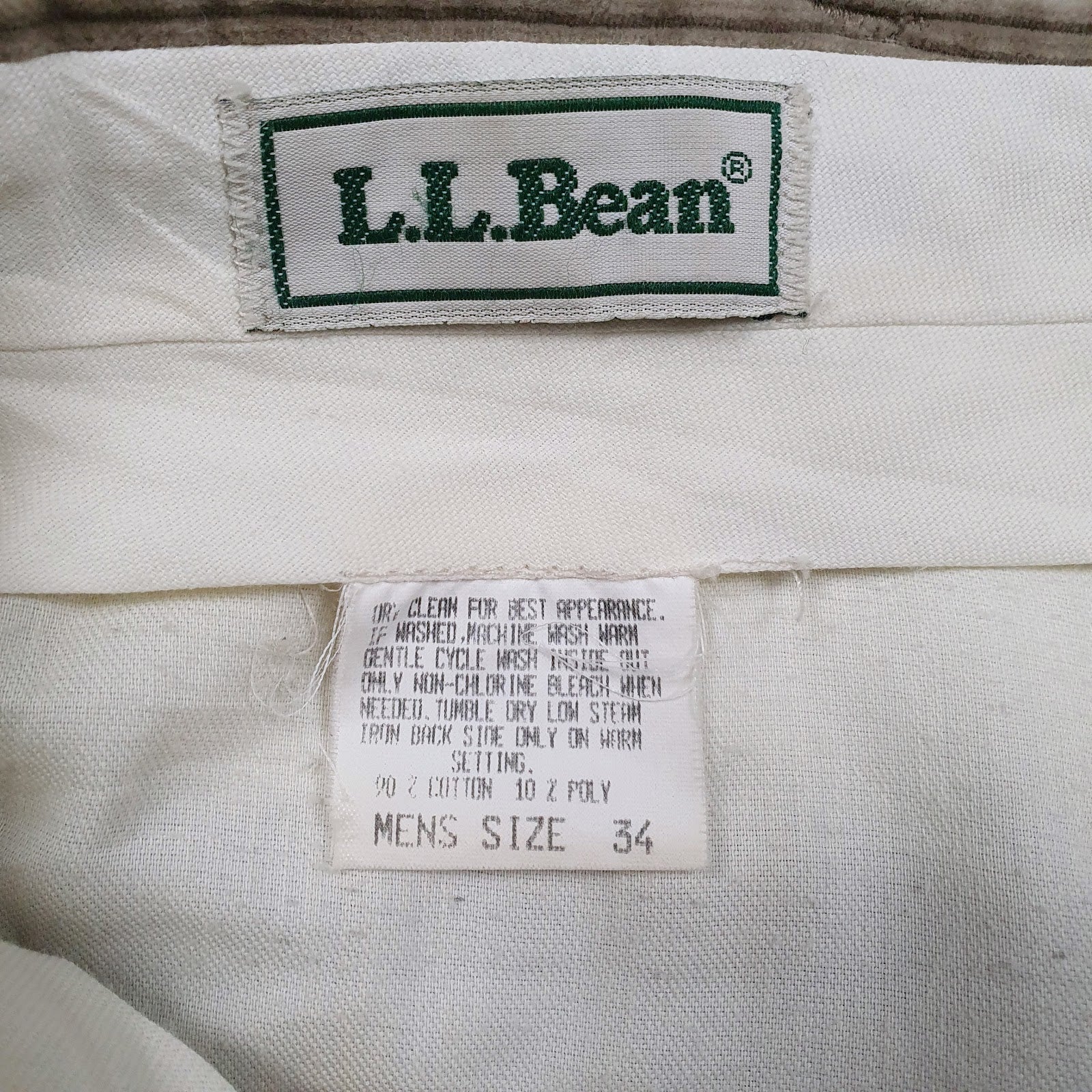 Mens Brown L.L Bean Vintage 90s  Trousers