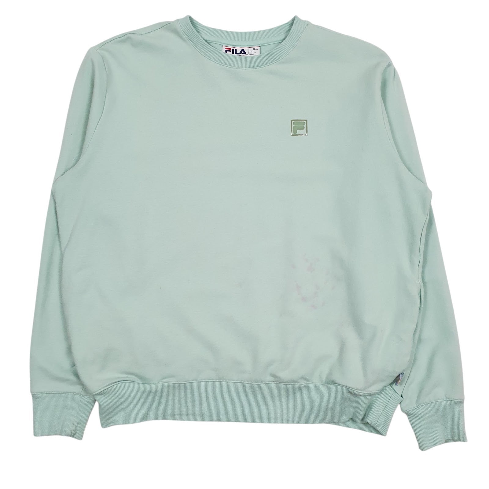 Womens Green Fila  Crewneck Jumper