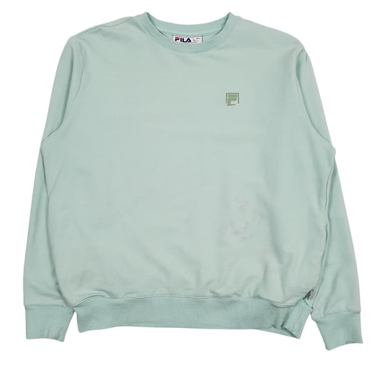 Womens Green Fila  Crewneck Jumper
