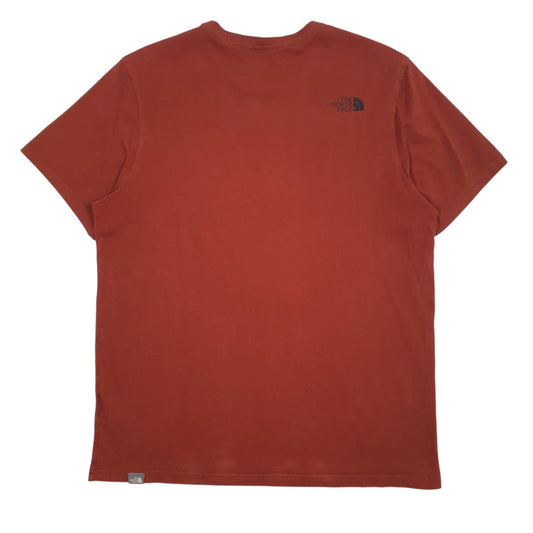 Mens Brown The North Face Spellout  T Shirt