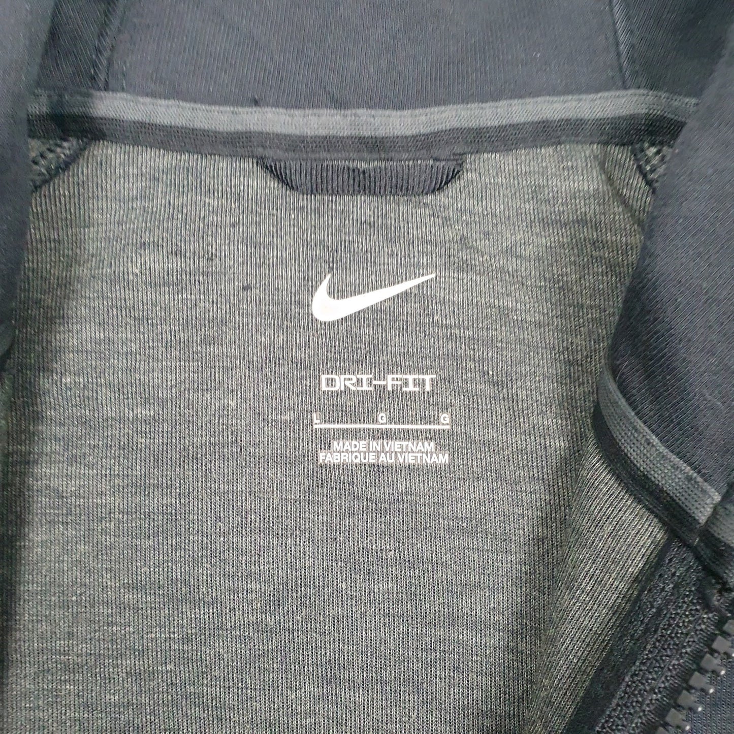 Mens Black Nike Dri-Fit Active Wear Full Zip Jumper