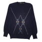 Mens Navy Gicar Vintage Crewneck Jumper
