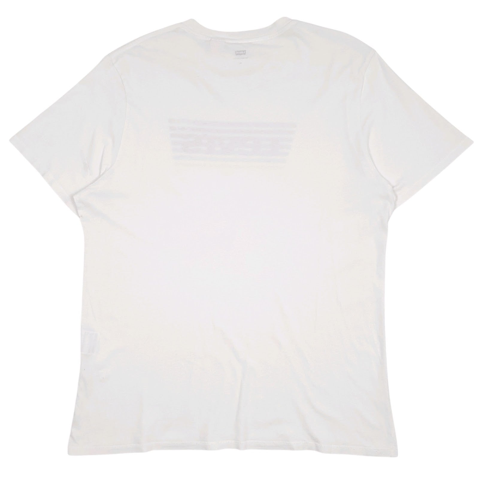 Mens White Levis Spellout  T Shirt
