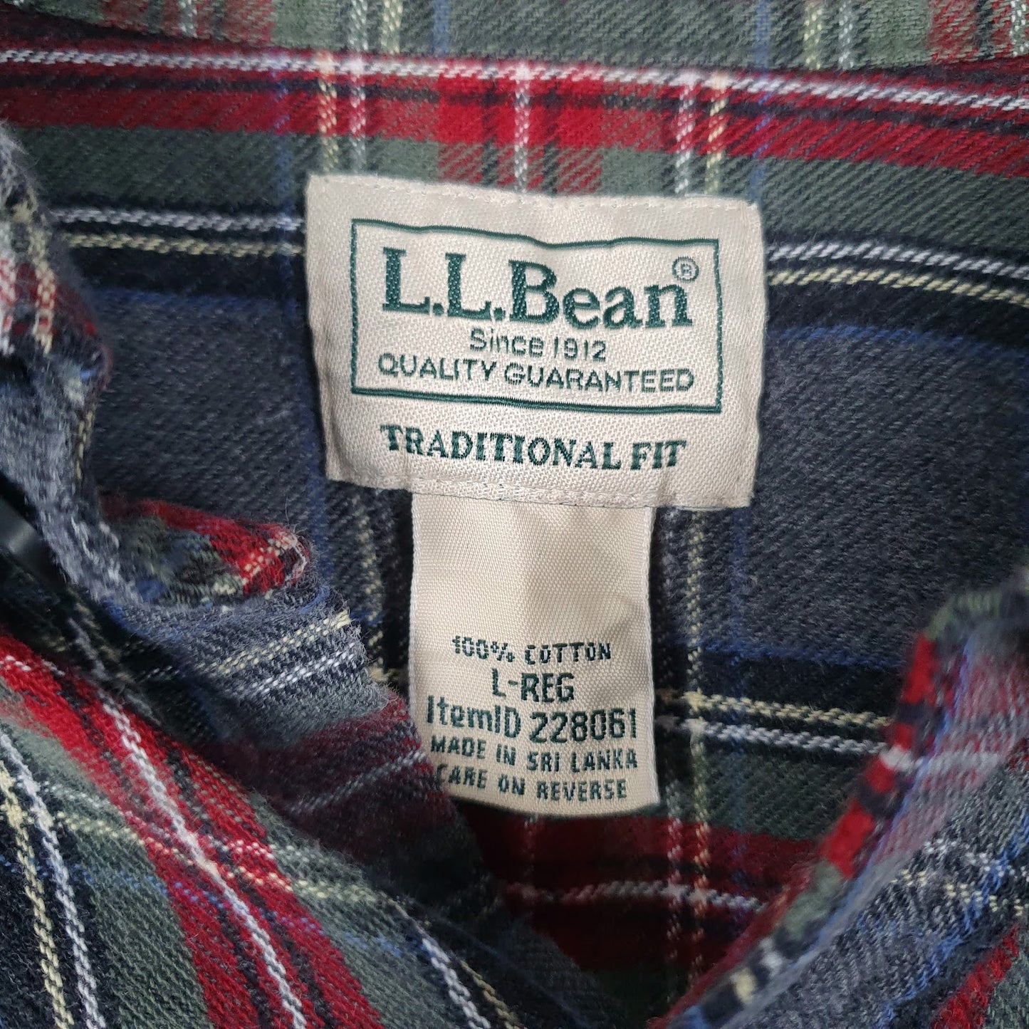 Mens Grey L.L.Bean Flannel  Shirt