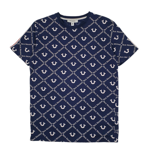 Mens Navy True Religion  Short Sleeve T Shirt