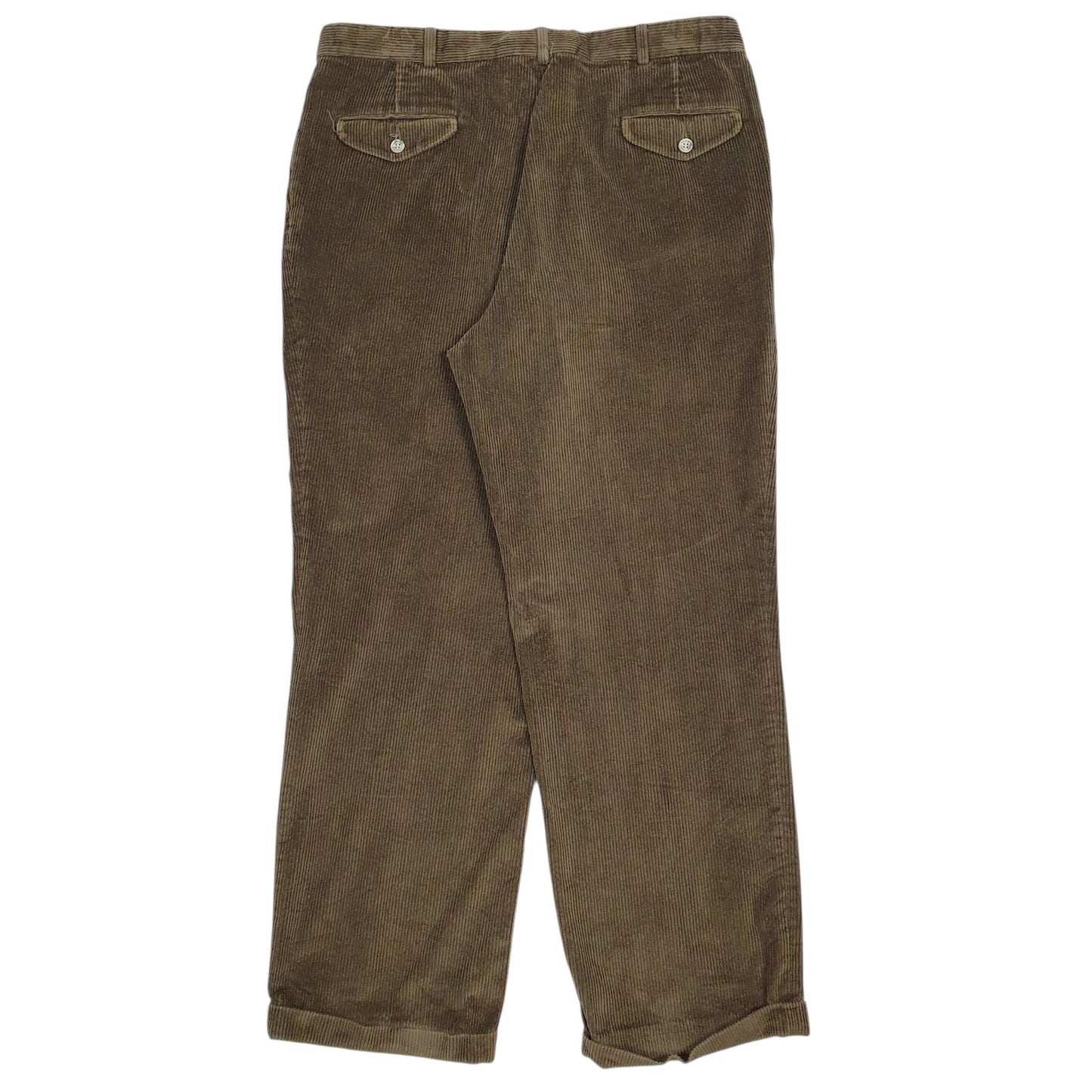 Mens Green L.L. Bean Pleated Vintage 90s Made In USA  Trousers