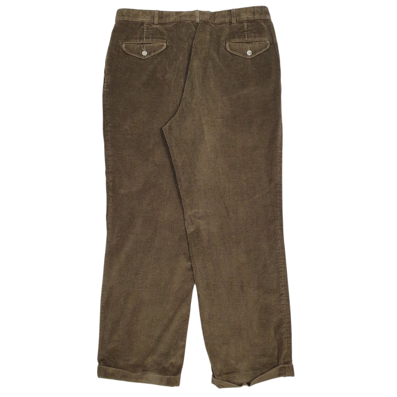 Mens Green L.L. Bean Pleated Vintage 90s Made In USA  Trousers