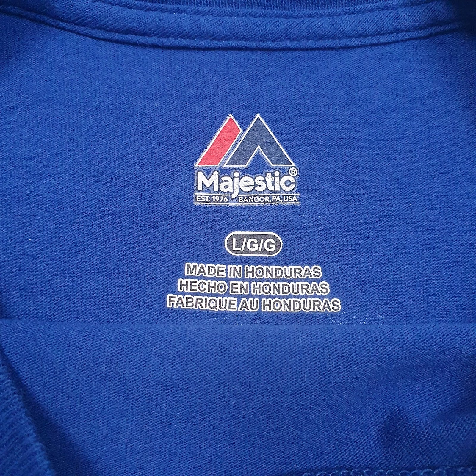 Mens Blue Majestic MLB Chicago Cubs  T Shirt