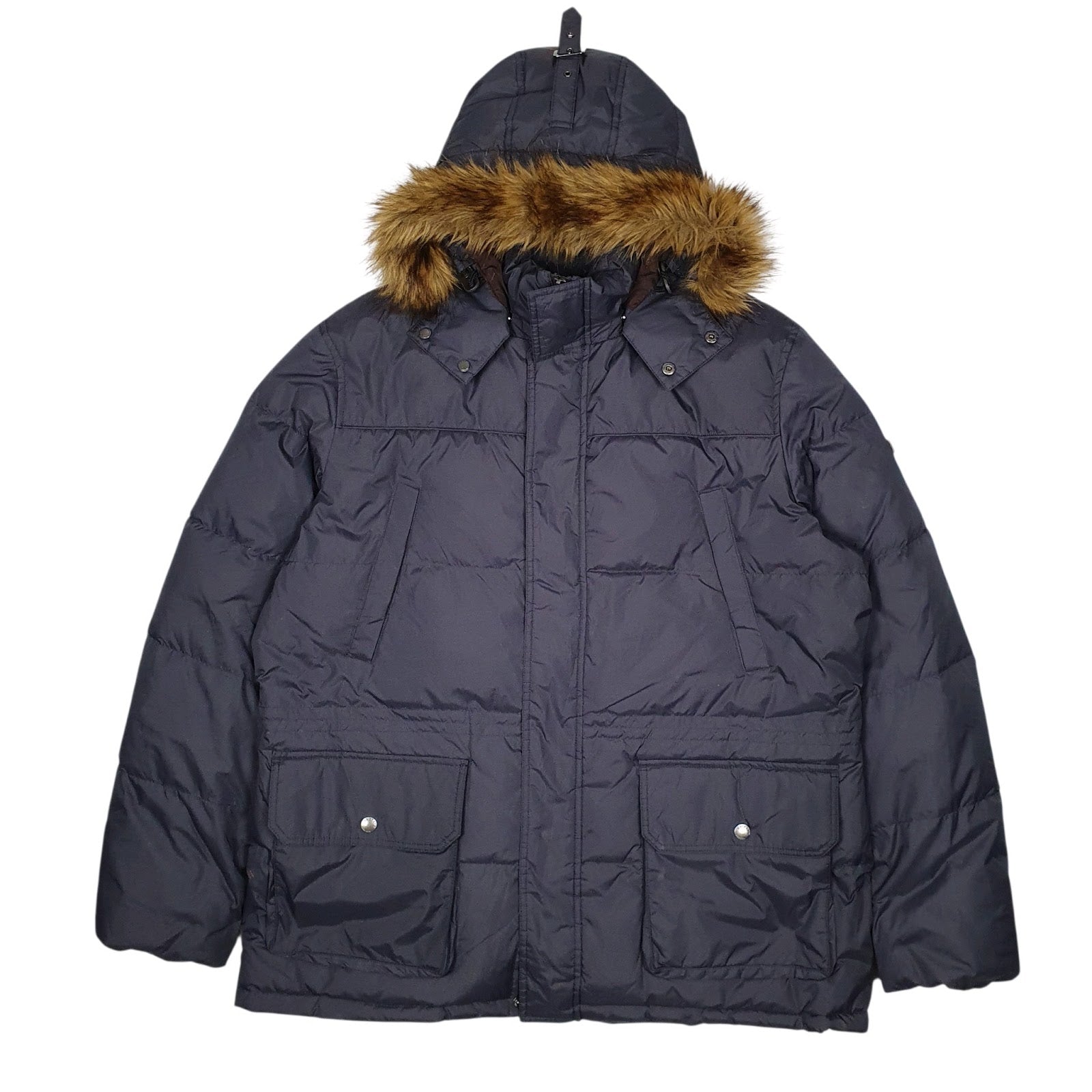 Mens Navy Hackett Parka  Coat