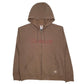Womens Brown Carhartt Spellout Full Zip Jumper