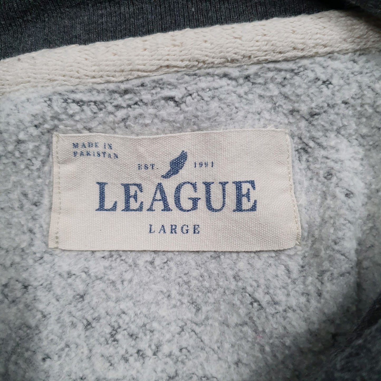 Mens Grey League Virginal Tech Hoodie Jumper