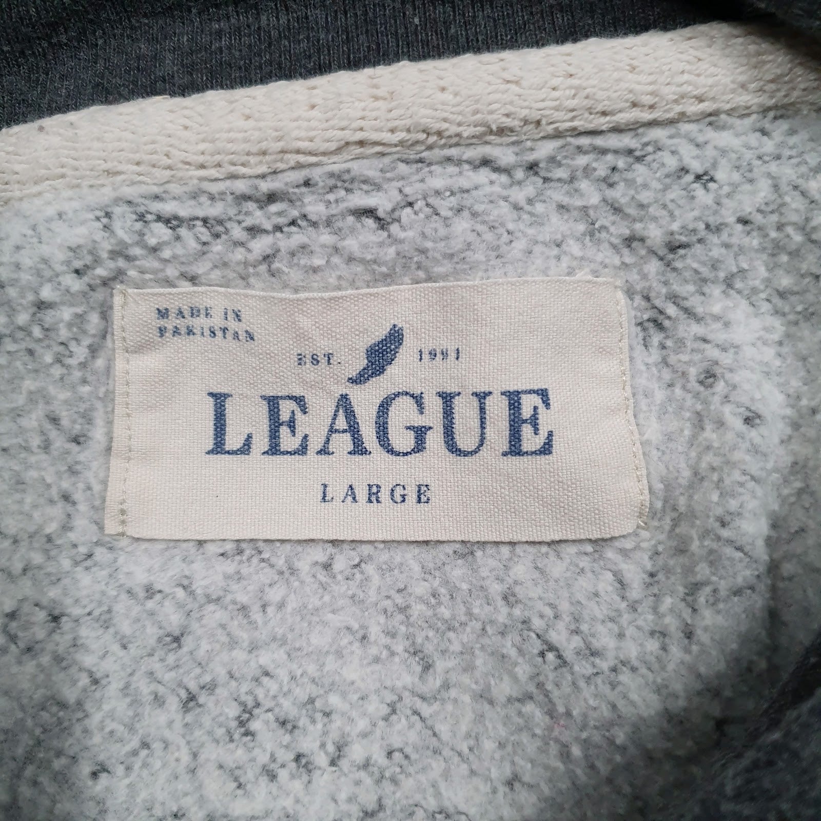 Mens Grey League Virginal Tech Hoodie Jumper