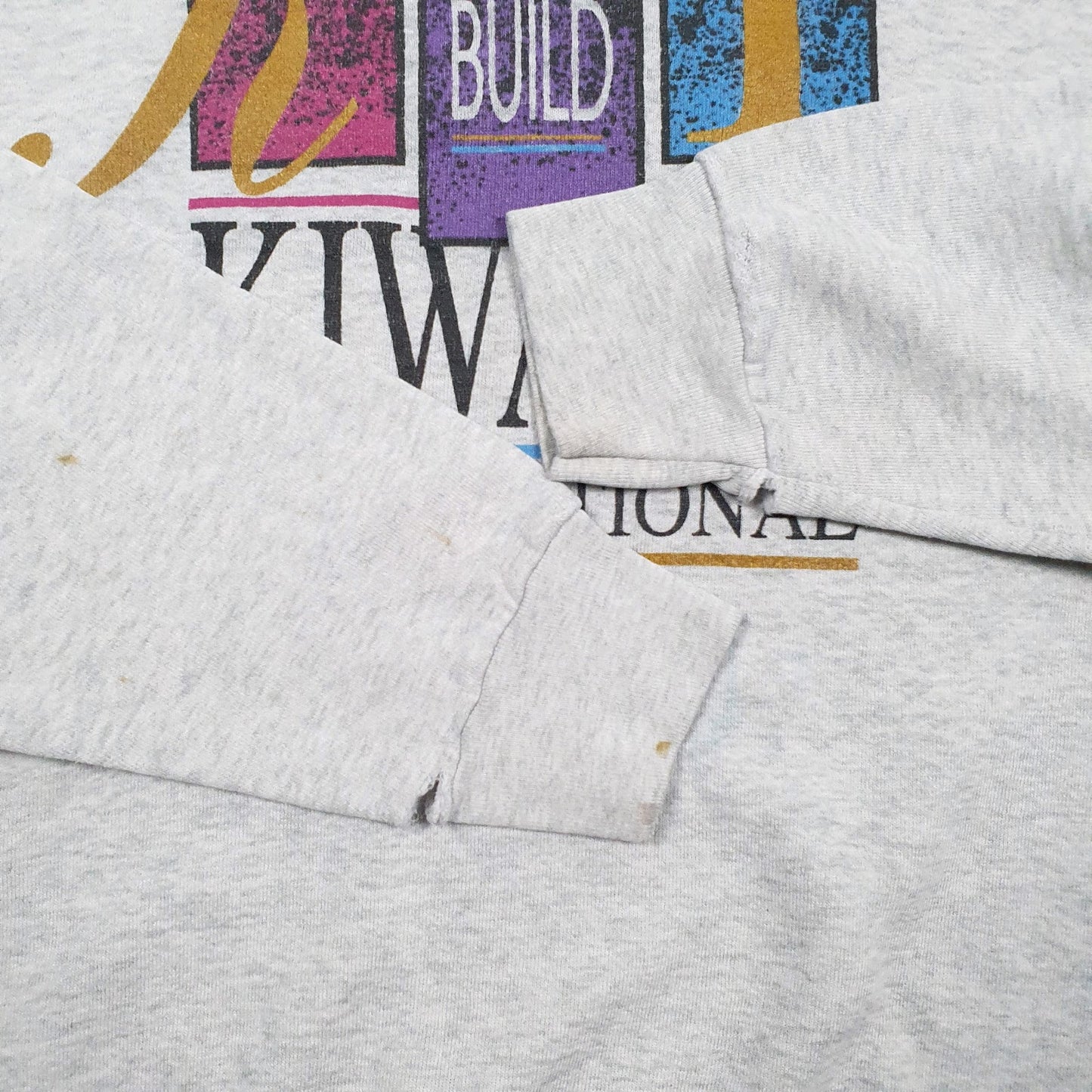 Mens Grey Fruit Of The Loom Vintage Crewneck Jumper