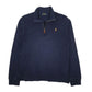 Mens Navy Polo Ralph Lauren  Quarter Zip Jumper