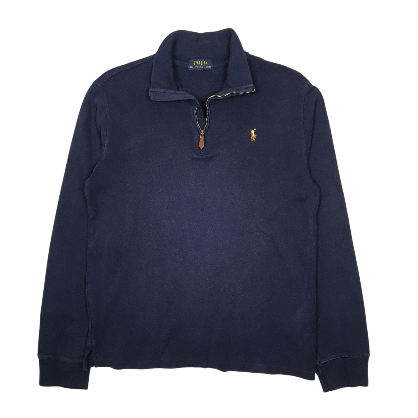 Mens Navy Polo Ralph Lauren  Quarter Zip Jumper