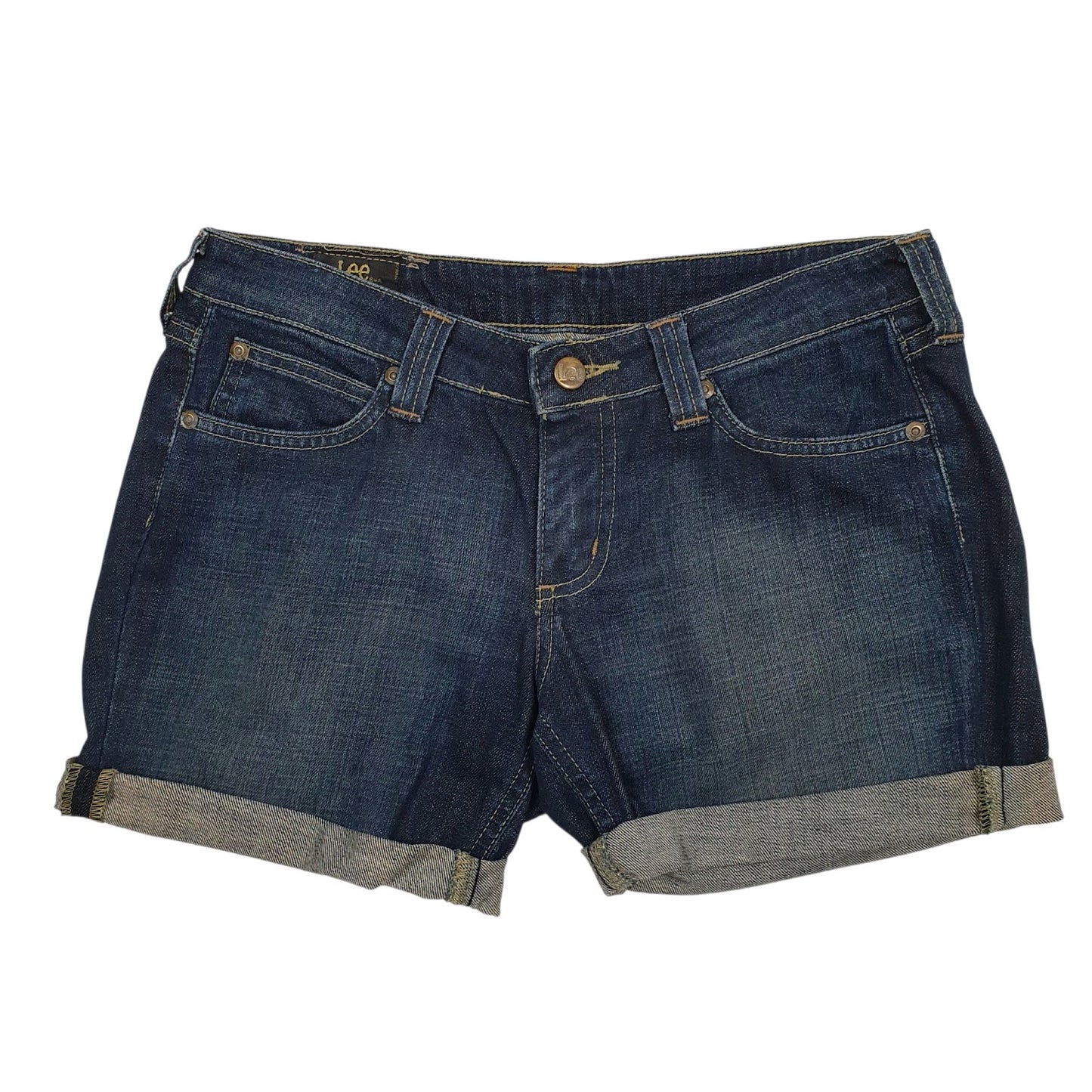 Womens Blue Lee Maddox Denim Shorts