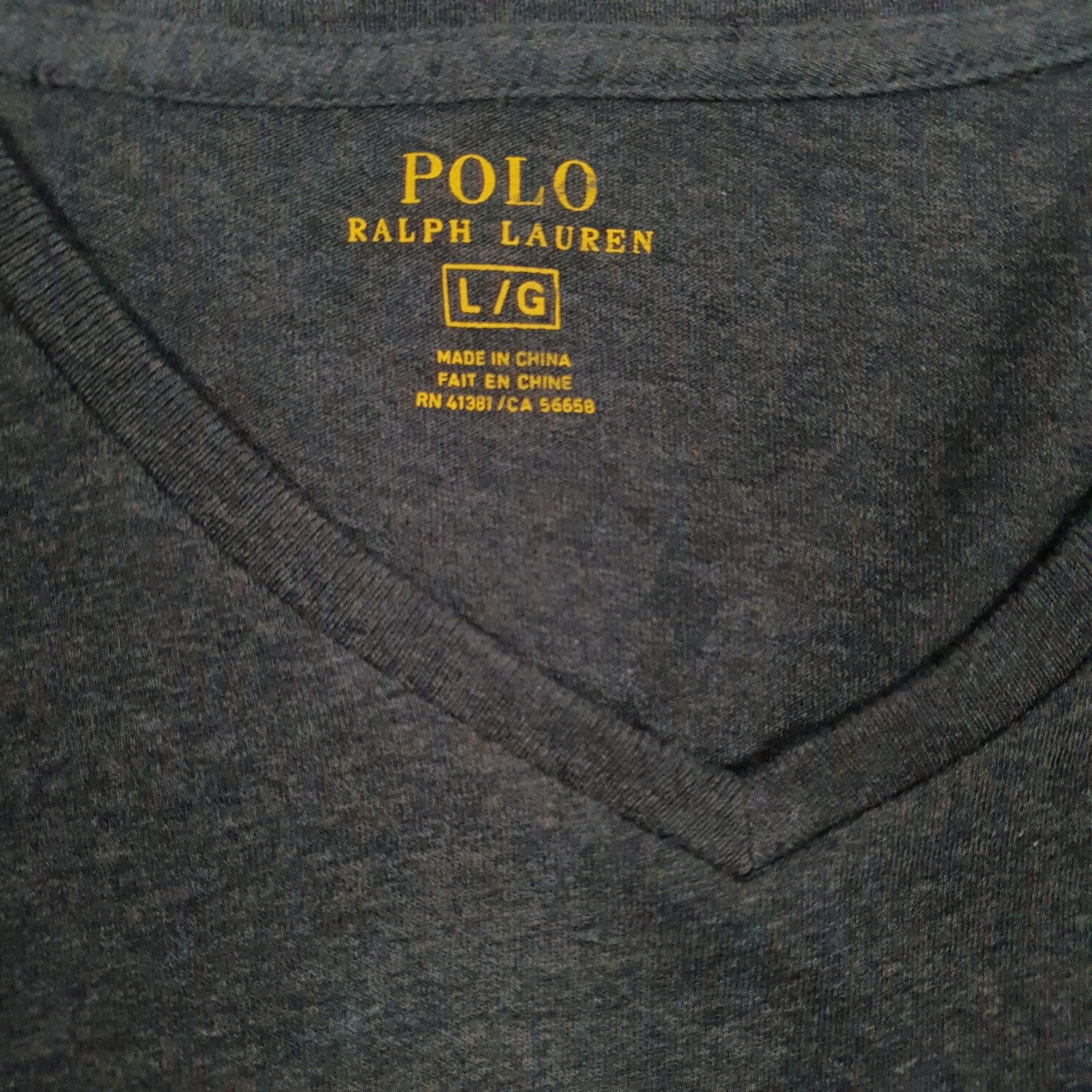 Mens Grey Polo Ralph Lauren   T Shirt