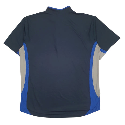 Mens Navy Asics Active Wear Cycling Quarter Zip Jumper