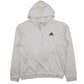 Mens White Adidas  Hoodie Jumper