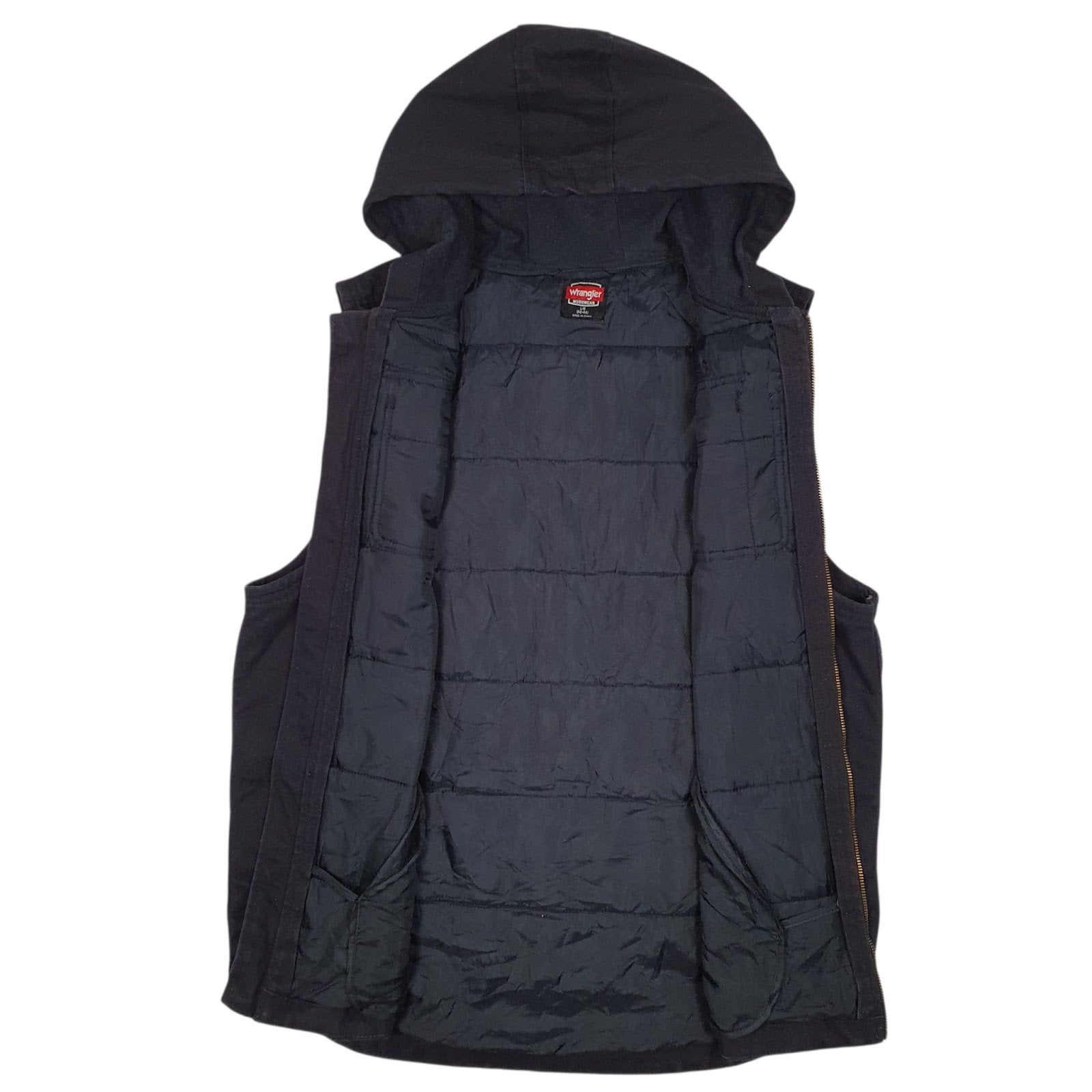 Mens Navy Wrangler Workwear Hoodie  Coat