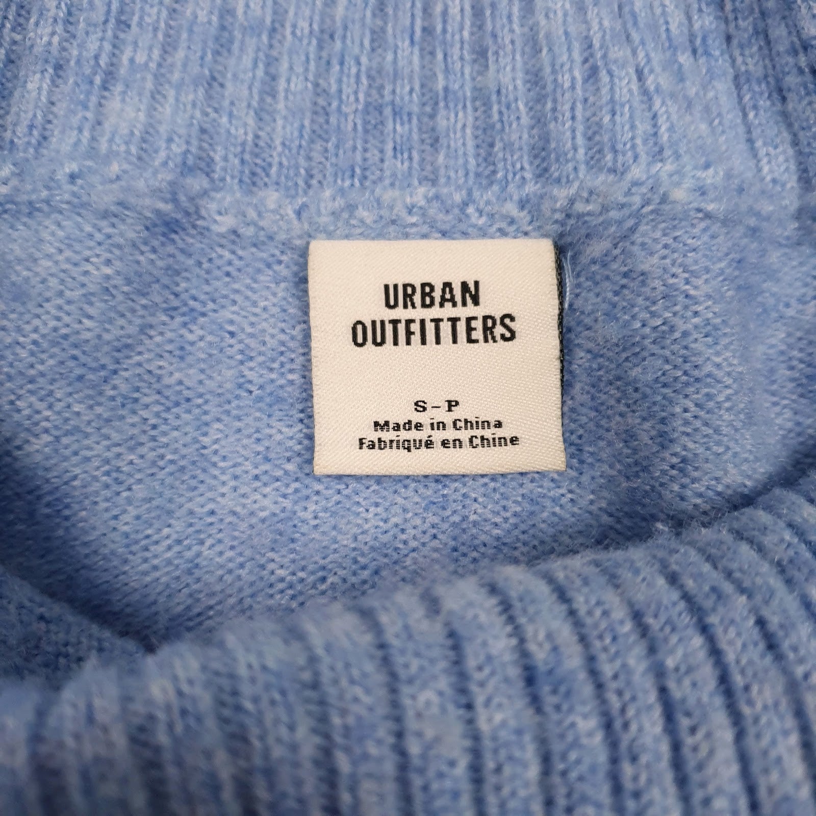Womens Blue Urban Outfitters Stretch Turtle Neck Jumper
