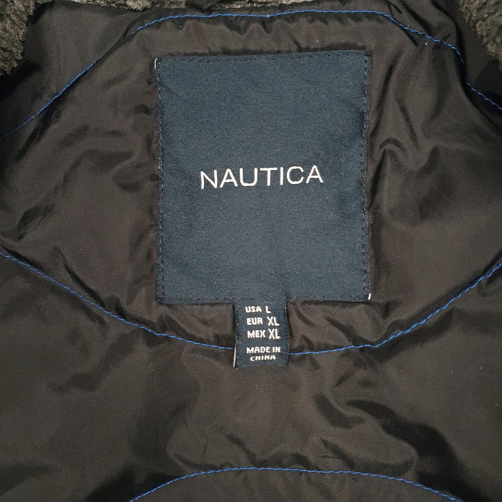 Mens Black Nautica Padded  Coat